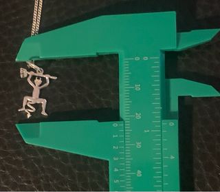 Cadena 50cm y Colgante Diablo Lanzarote Plata Ley