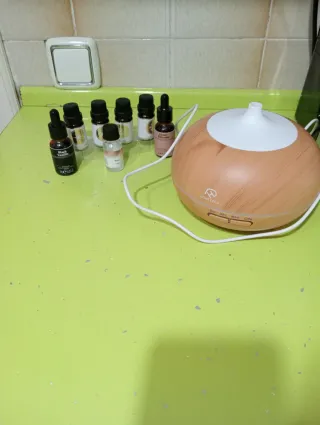 Humidificador HOME DECO Madera y Blanco