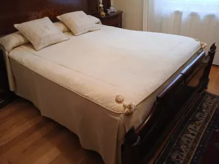 Colcha de seda beige