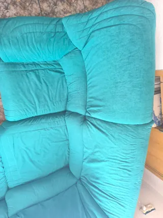 Sofá esquinero verde