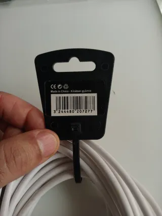 Cable Coaxial TV/Sat 5m con F-plugs blindaje 75 dB