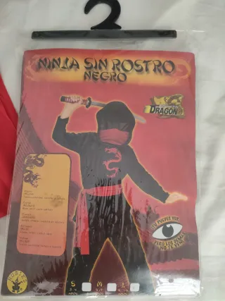 Disfraz Ninja negro 8-10 años