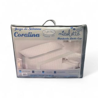 Juego Sábanas Coralina Doble Perchado Cama 200