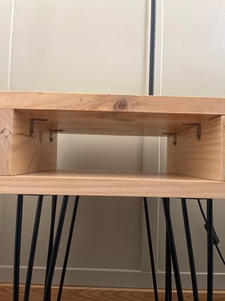 Mesitas de noche industriales madera y metal