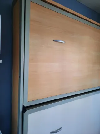 Cama Litera Abatible con Colchones y Nórdicos