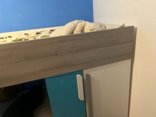 Litera infantil con armario y cajones