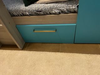 Litera infantil con armario y cajones