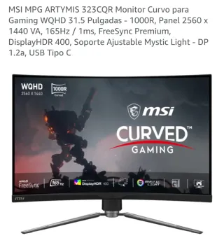 Monitor Curvo MSI MPG ARTYMIS 323CQR