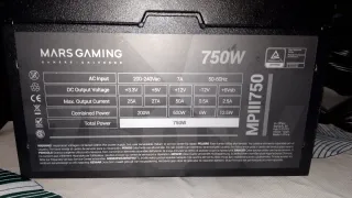 Fuente Alimentación Mars Gaming 750W
