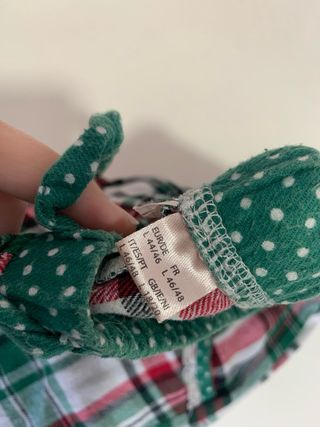 Pijama cuadros y jersey azul mujer