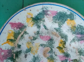 prato sopa antigo cerâmica bruta