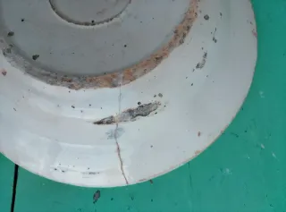 prato sopa antigo cerâmica bruta