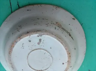 prato sopa antigo cerâmica bruta