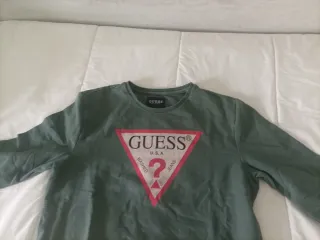 Sudadera Guess Jeans Verde Original.