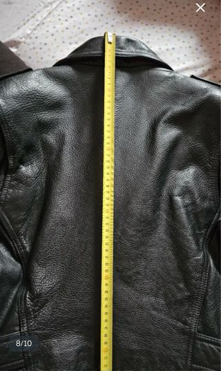 Cazadora de cuero CHIA negra