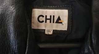 Cazadora de cuero CHIA negra