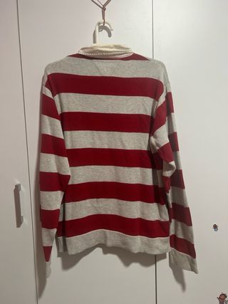 Jersey Tommy Hilfiger Rayas Rojas y Grises