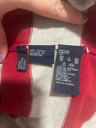 Jersey Tommy Hilfiger Rayas Rojas y Grises