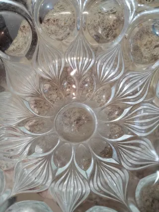 Centro de mesa de cristal antiguo