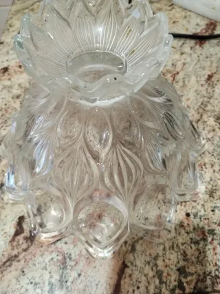 Centro de mesa de cristal antiguo