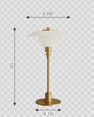 Lampada Louis Poulsen PH 2/1 Portable Oro - Nuova