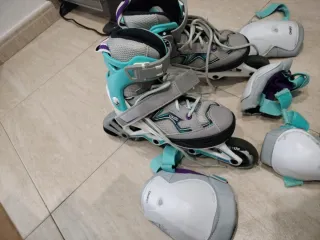 Patines en línea Talla 32-35 + Protecciones