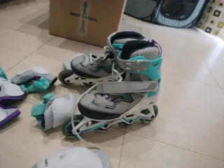 Patines en línea Talla 32-35 + Protecciones