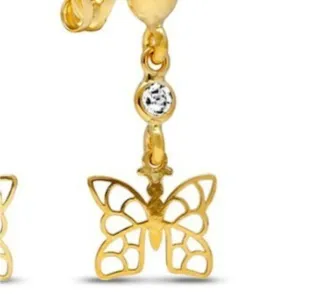 Pendientes Mariposa Filigrana Oro 18 Klt