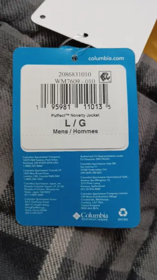 Cazadora Columbia cuadros Talla L Puffect Novelty