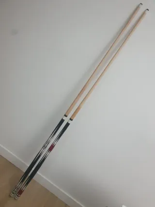 2 Tacos de Billar DIAMOND SUPERMAN WHITE Y RED