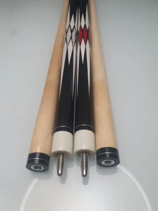 2 Tacos de Billar DIAMOND SUPERMAN WHITE Y RED