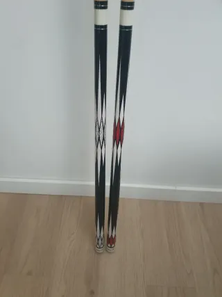 2 Tacos de Billar DIAMOND SUPERMAN WHITE Y RED