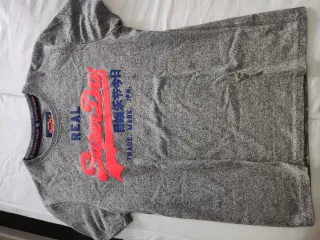 2 Camisetas Superdry Talla L Gris