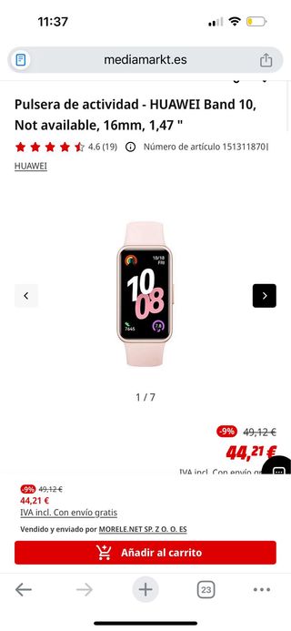 Huawei Band 10 Rosa Nuevo