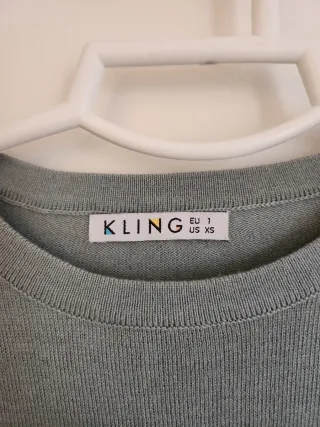 Vestido Kling verde y blanco