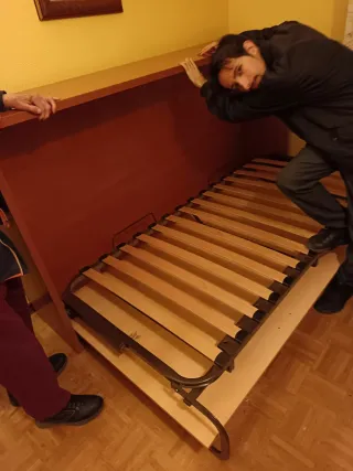 Mueble Cama 90 Plegable Madera,horizontal