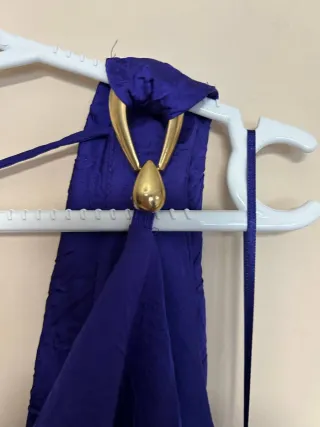 Vestido lencero midi con fornituras zara talla M