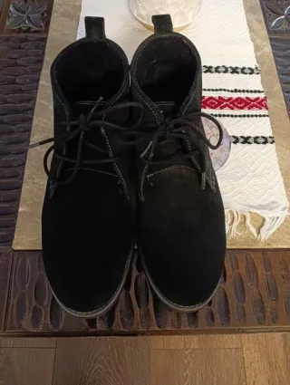 Lote botines de cuero y cartera cuero hombre