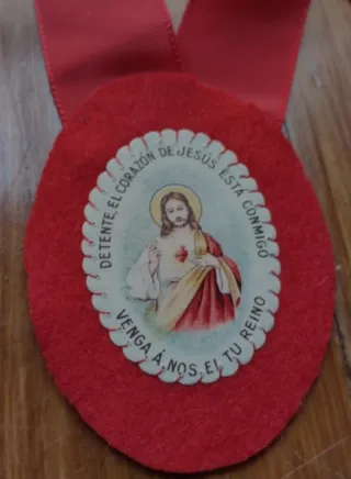 Escapulario de tela Sagrado Corazón de Jesús