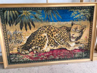 Tapiz de tela con diseño de leopardo