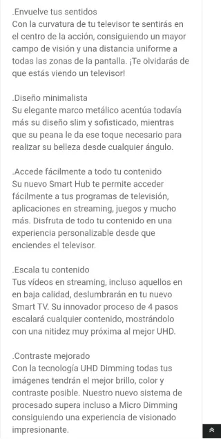 Samsung TV 50 Curva Smart TV 4K UHD Wifi