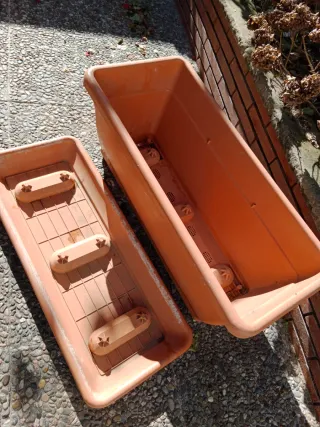 Jardinera Macetero Rectangular Marrón