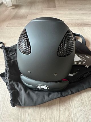 Casco tg 57, GPA, nero/rosso, nuovo con cartellino