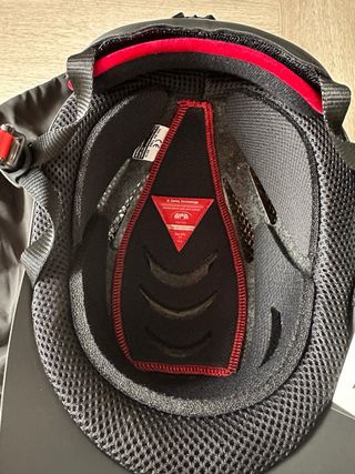 Casco tg 57, GPA, nero/rosso, nuovo con cartellino