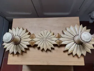 Perchero vintage ñ. De madera, rústico y floral