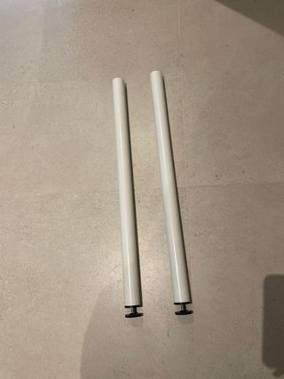 Patas de escritorio 70 cm blancas metal y plástico