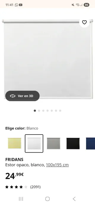 Estor FRIDANS IKEA 1x1,95