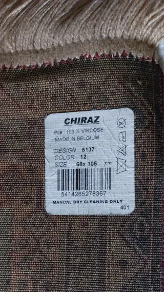 Alfombra de viscosa de estilo persa