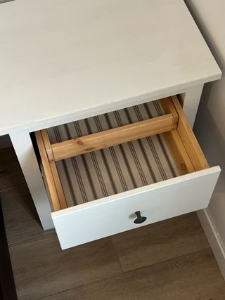 Mesita de noche IKEA HEMNES blanca