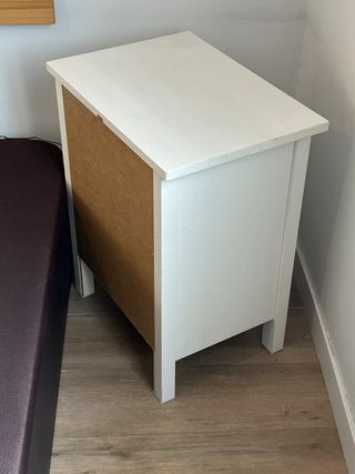 Mesita de noche IKEA HEMNES blanca